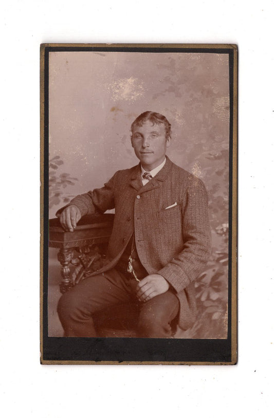 Fotografie Feiner Herr - unbekannter Ort 1880er / CDV L1-35