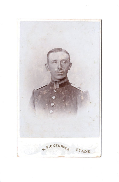 Fotografie Soldat / Soldatenportrait Regiment 75 - Stade 1890er