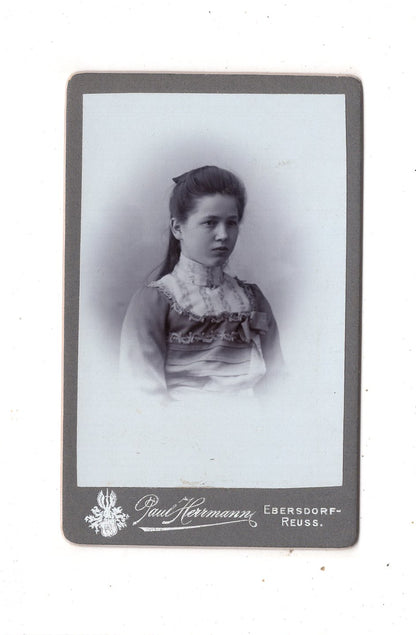 Fotografie Feines junges Mädchen - Ebersdorf-Reuss 1900er