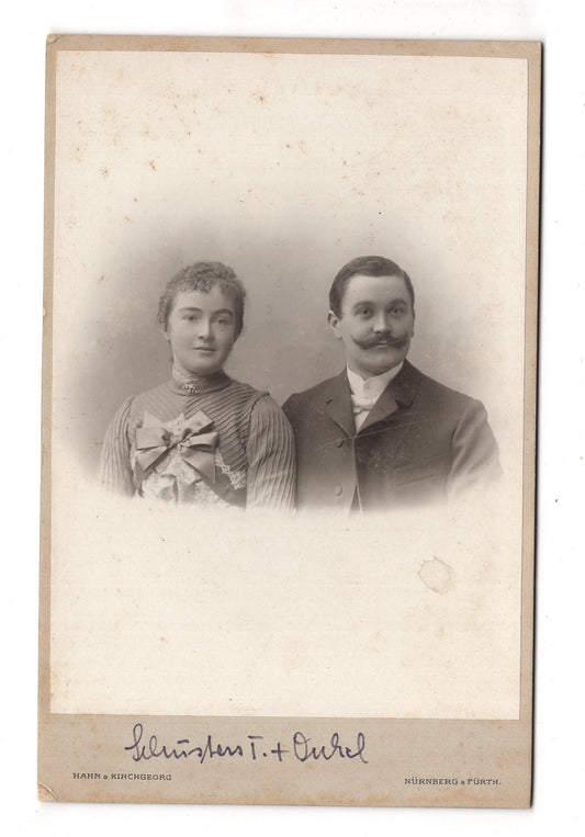 Fotografie Feines Paar - Nürnberg & Fürth um 1900 / CAB X-24