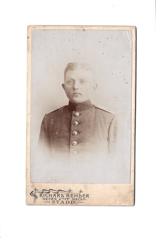 Fotografie Soldat / Soldatenportrait Regiment 75 / benannt - Stade 1890er