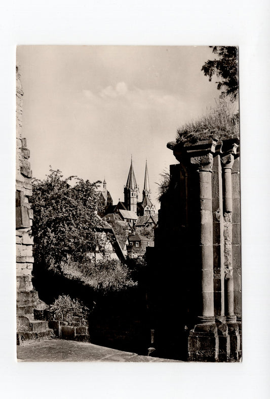 Ansichtskarte Gelnhausen / Kaiserpfalz / Blick auf die Marienkirche