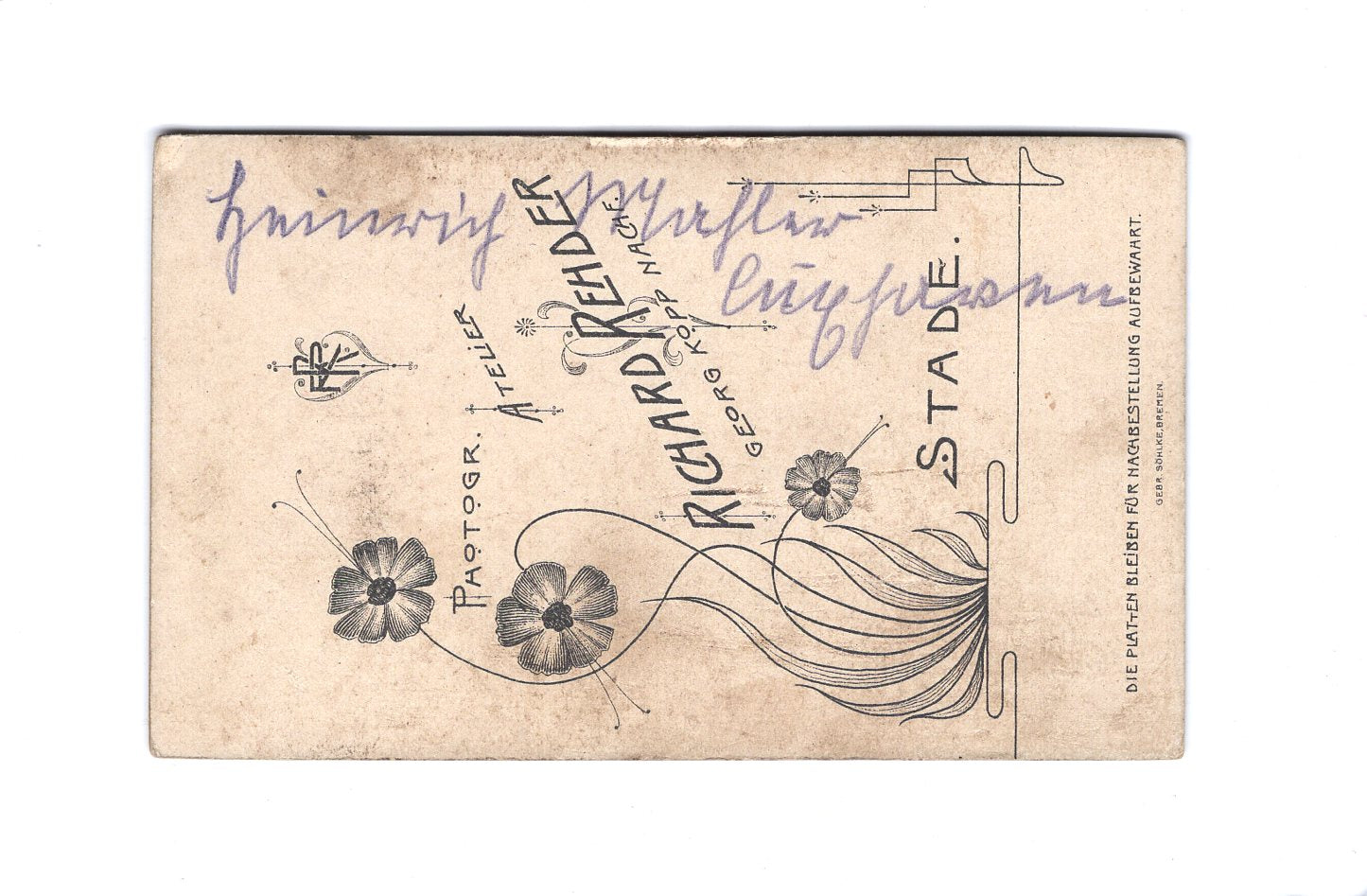 Fotografie Soldat / Soldatenportrait Regiment 75 / benannt - Stade 1890er