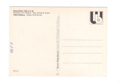 Ansichtskarte Raimartihof / Fasthaus zum Feldsee / Feldberg / G1-68