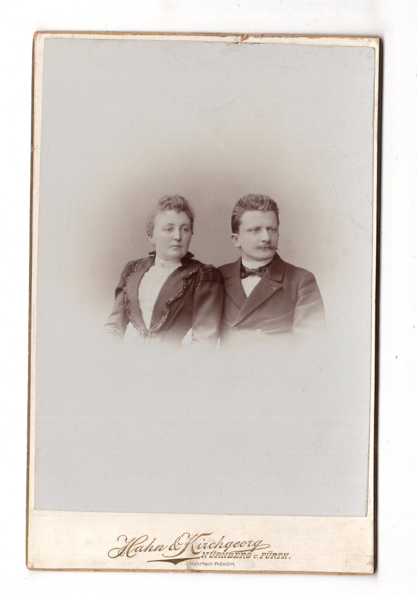 Fotografie Feines Paar - Nürnberg & Fürth 1890er / CAB X-24