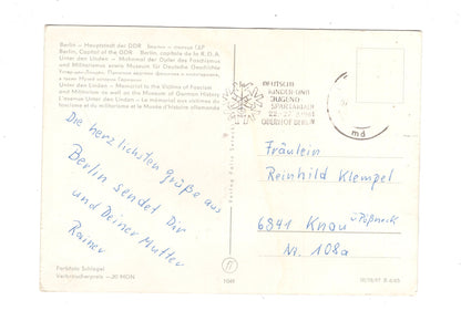 Ansichtskarte Berlin / DDR / Unter den Linden