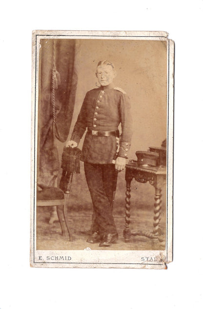 Fotografie Soldat / Soldatenportrait - Stade 1880er