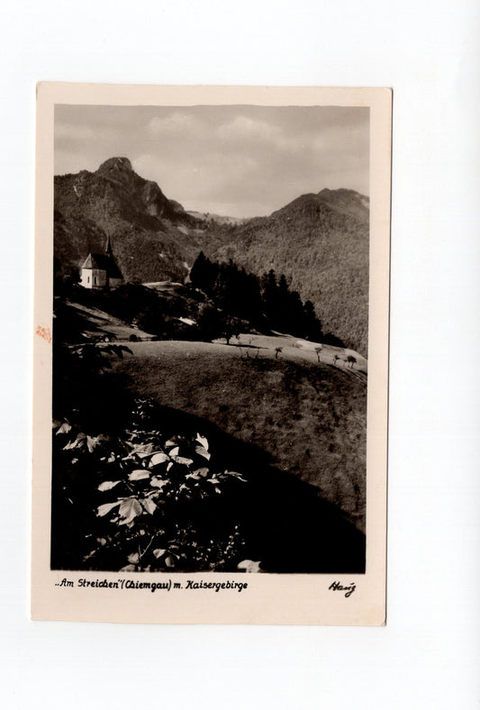 Ansichtskarte Am Streichen / Chiemgau / mit Kaisergebirge