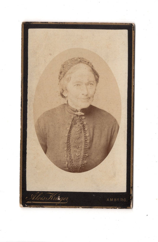 Fotografie Damenportrait - Amberg 1880er / CDV C1-15
