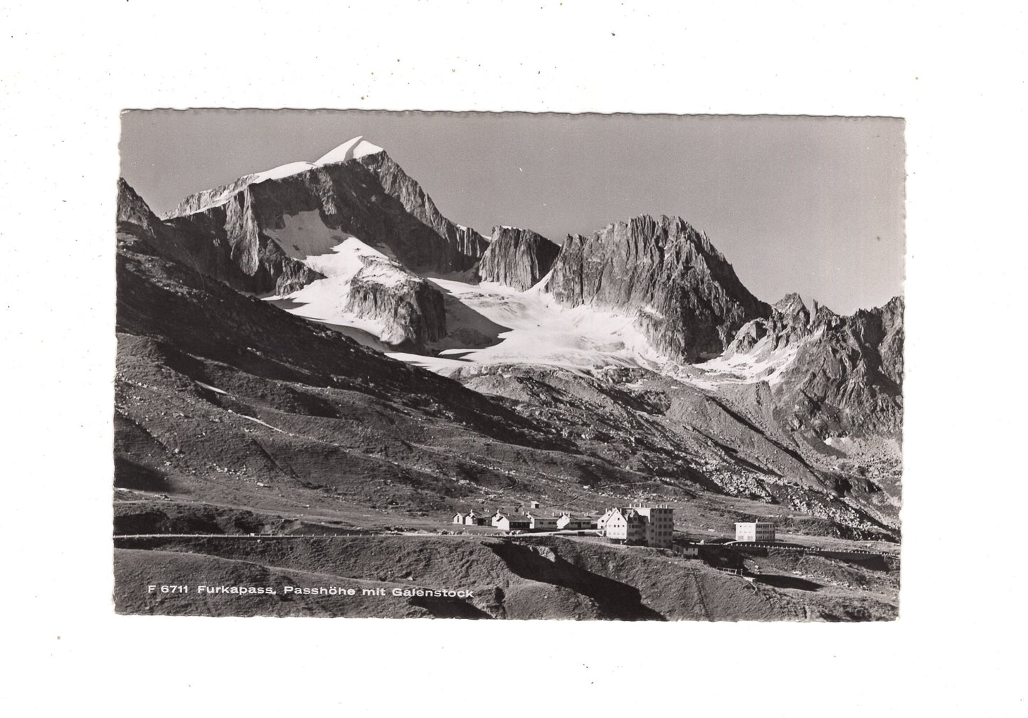 Ansichtskarte Furkapass / Passhöhe mit Galenstock / Schweiz