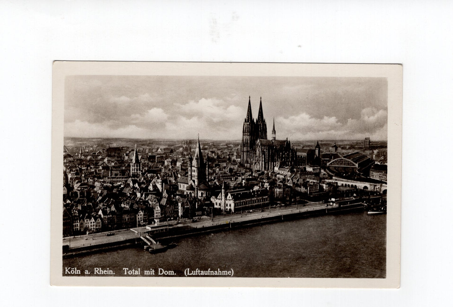 Ansichtskarte Köln am Rhein / Total mit Dom