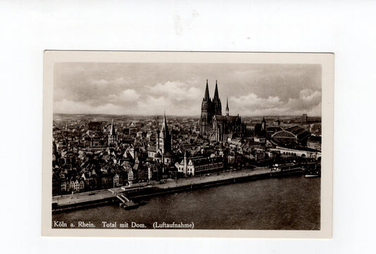 Ansichtskarte Köln am Rhein / Total mit Dom