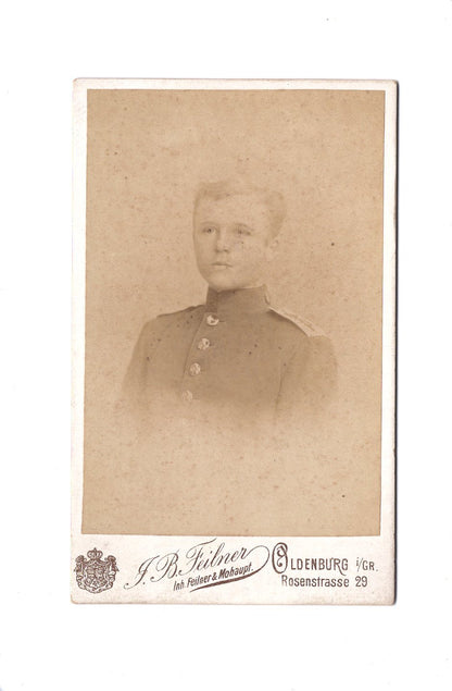 Fotografie Soldat / Soldatenportrait - Oldenburg 1890er