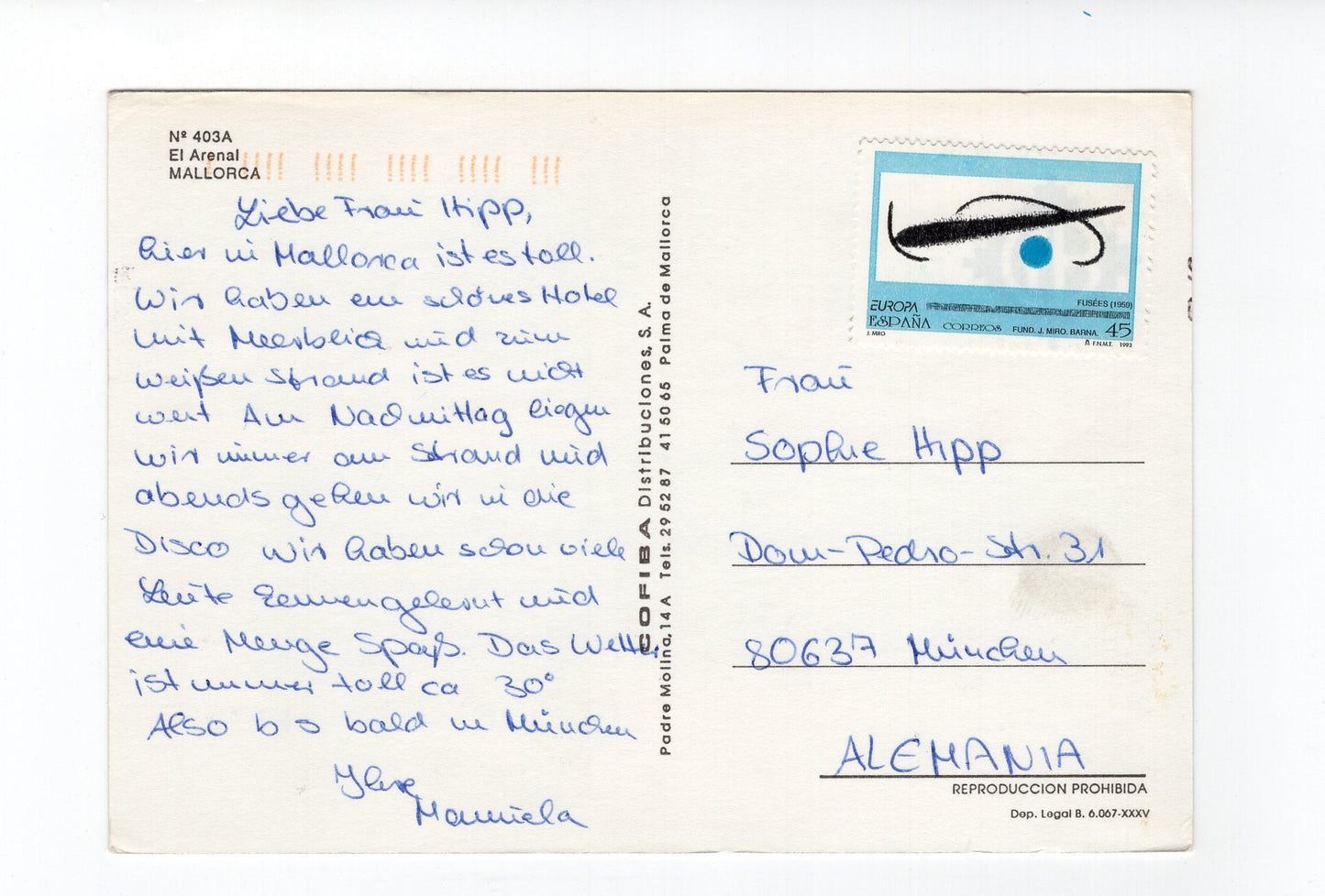 Ansichtskarte Mallorca / El Arenal / Spanien