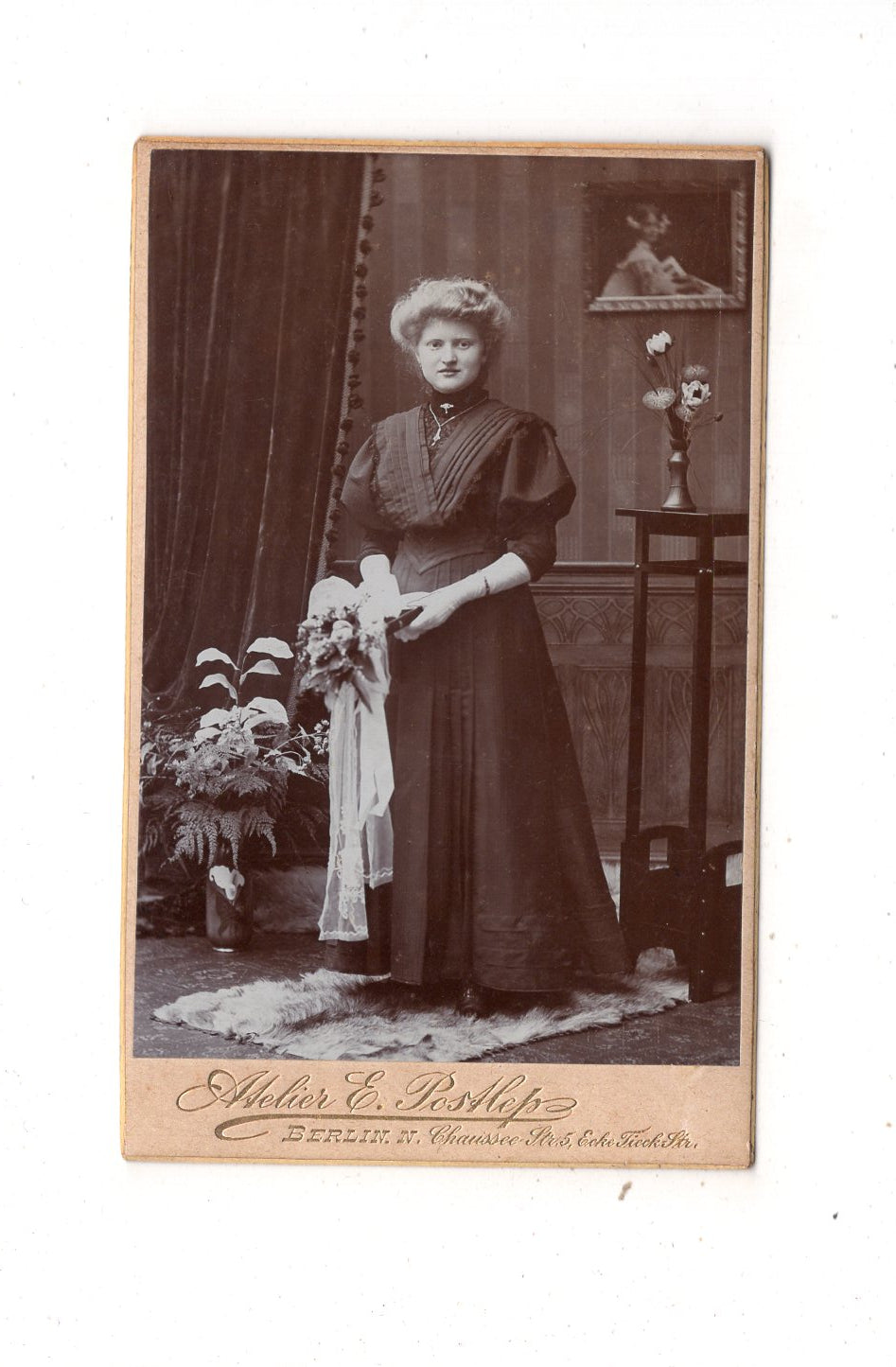 Fotografie Feines junges Mädchen - Berlin um 1900 / CDV M1-37