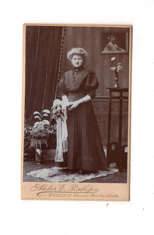 Fotografie Feines junges Mädchen - Berlin um 1900 / CDV M1-37
