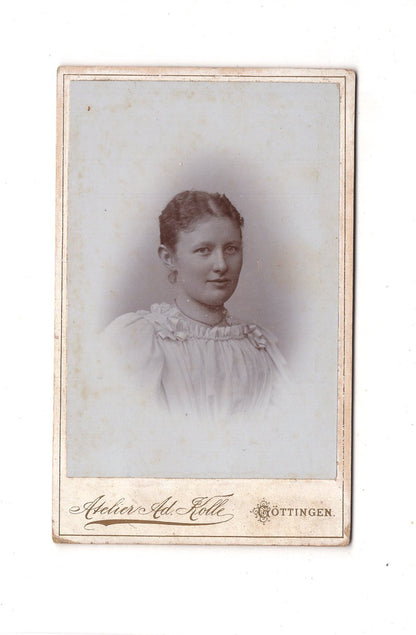 Fotografie Damenportrait - Göttingen 1890er / CDV C1-15