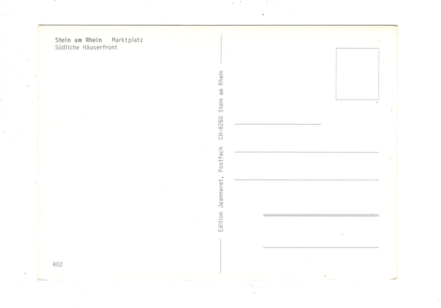 Ansichtskarte Stein am Rhein / Marktplatz / Schweiz