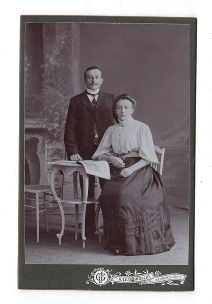 Fotografie Feines Paar / benannt - Neugersdorf 1900er / CAB X-24