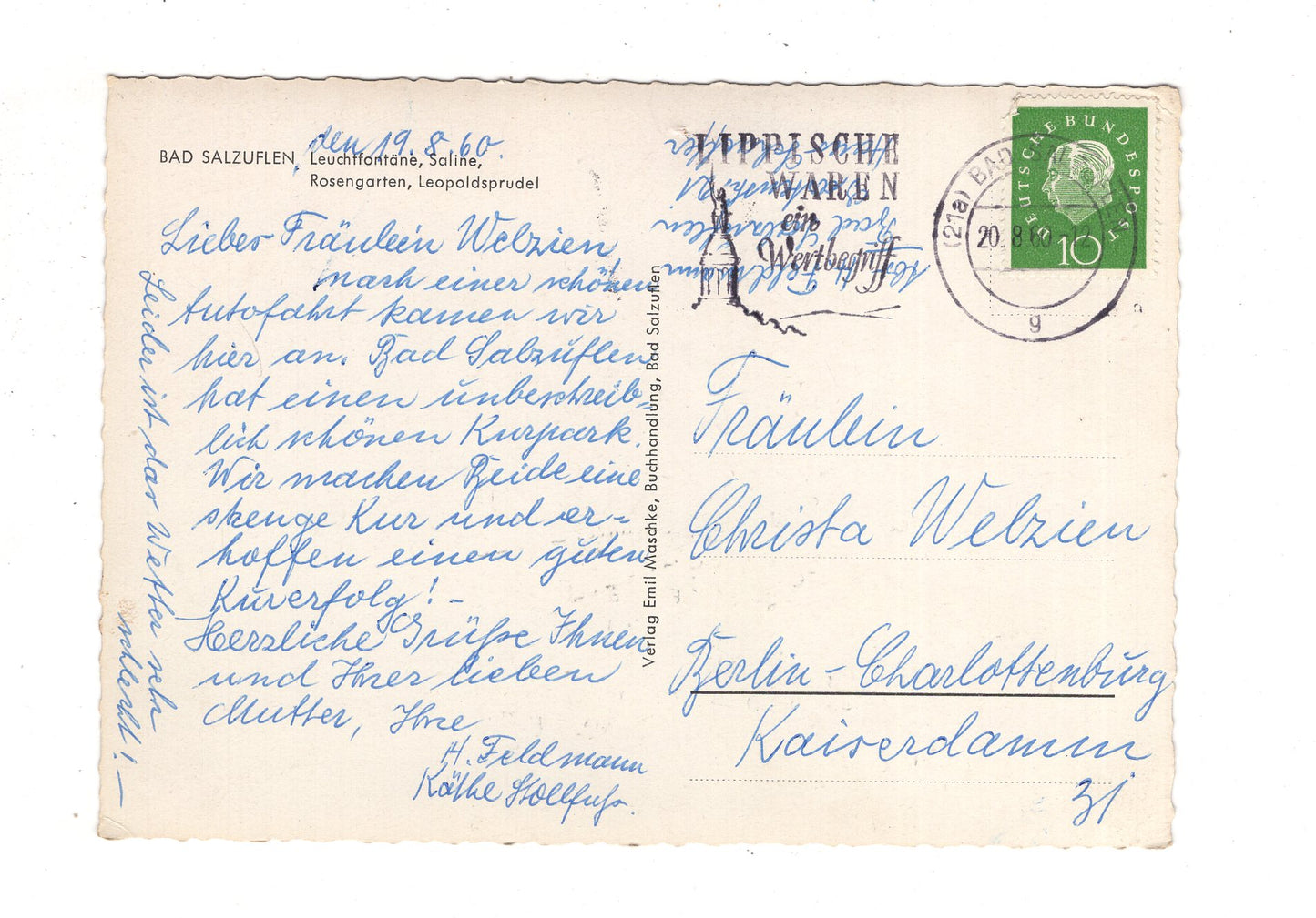 Ansichtskarte Bad Salzuflen / Rosengarten +++ / J1-59