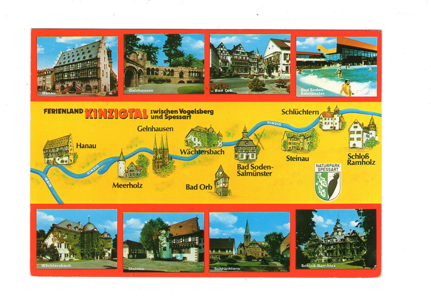 Ansichtskarte Kinzigtal zwischen Vogelsberg und Spessart / H1-64