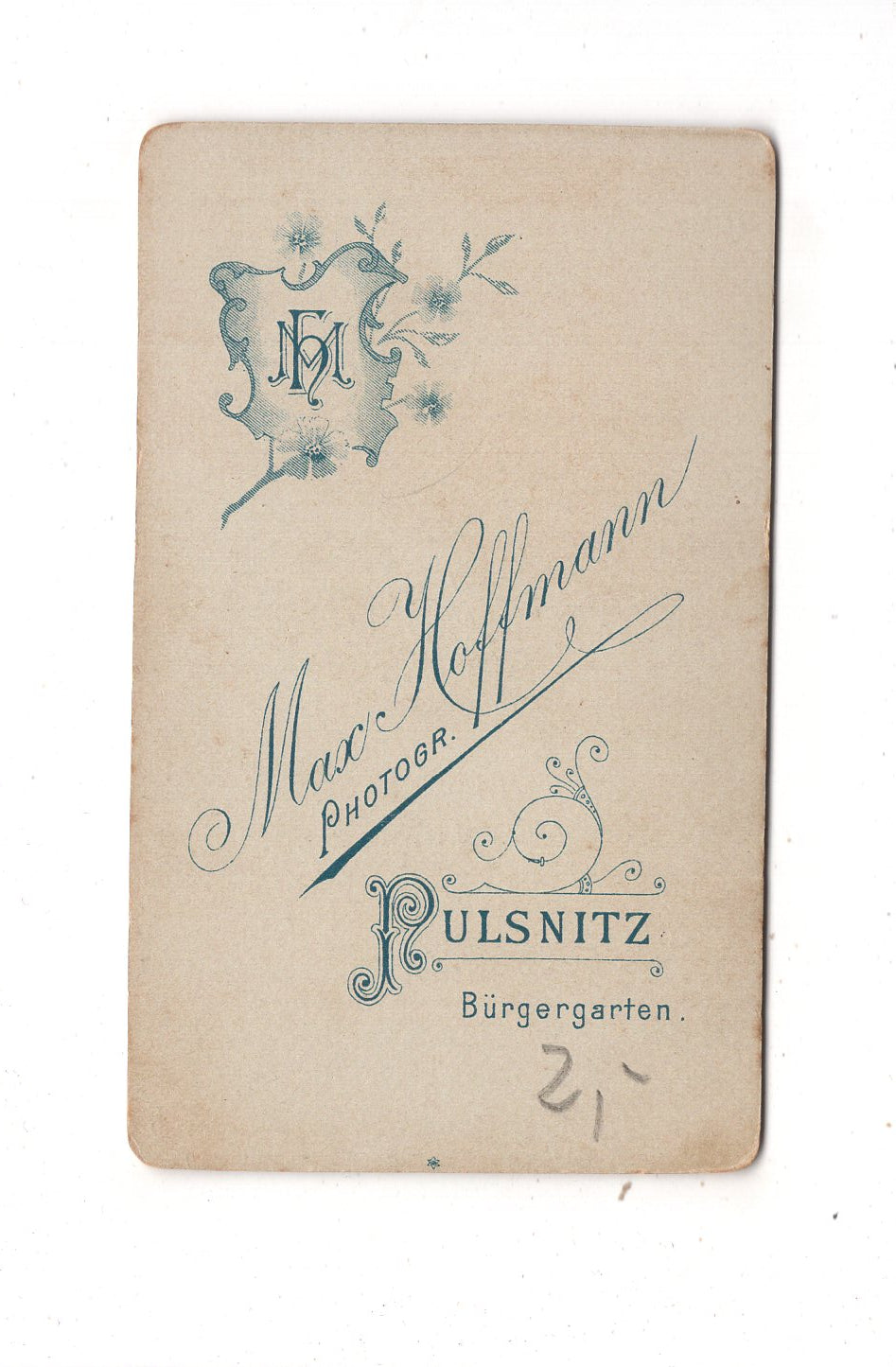 Fotografie Feines junges Mädchen - Pulsnitz um 1900 / CDV M1-37