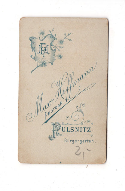 Fotografie Feines junges Mädchen - Pulsnitz um 1900 / CDV M1-37