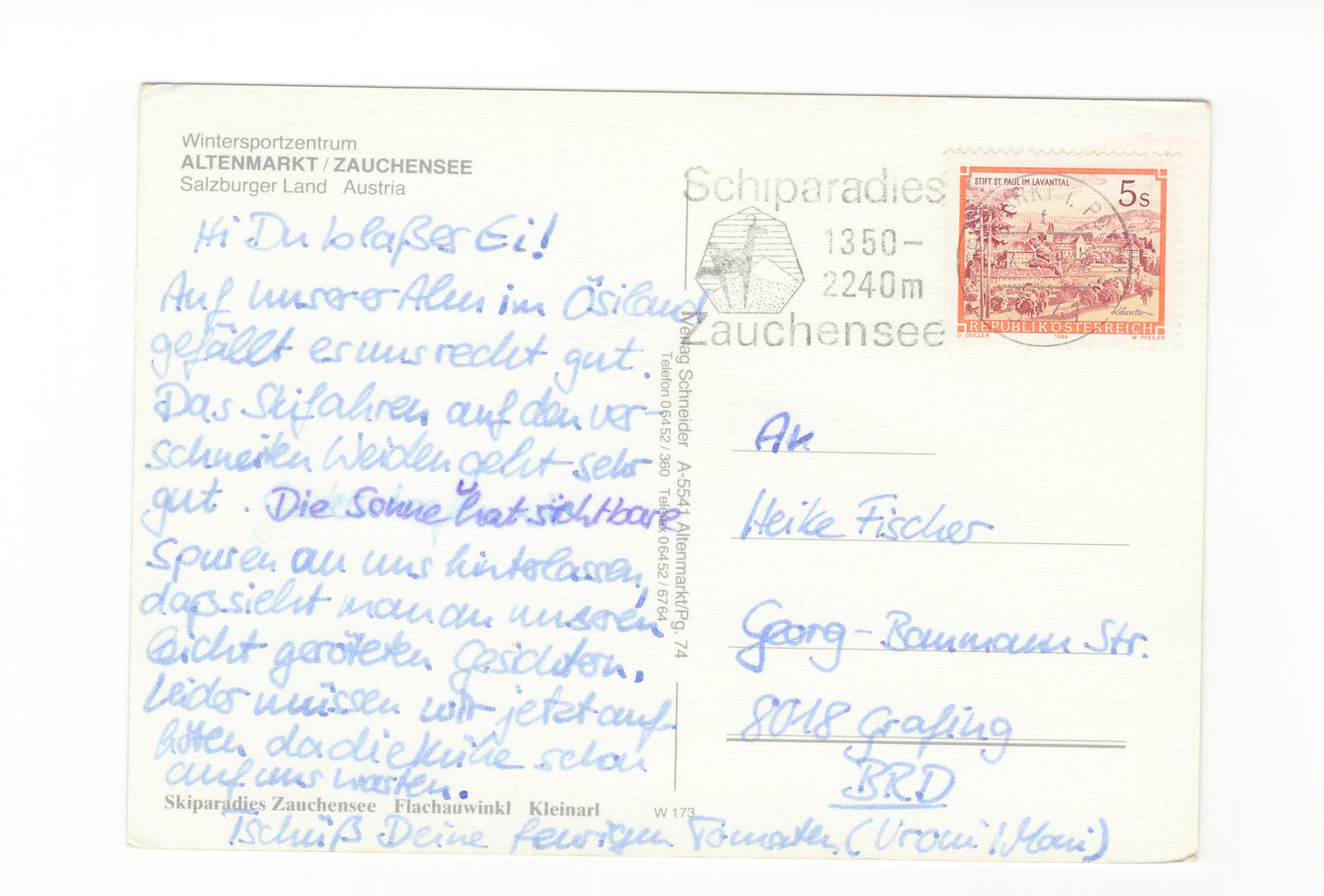Ansichtskarte Altenmarkt / Zauchensee / Salzburger Land / Österreich