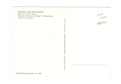 Ansichtskarte Bad Peterstal-Griesbach 2 / Schwarzwald / Gasthof Zum Breitenberg