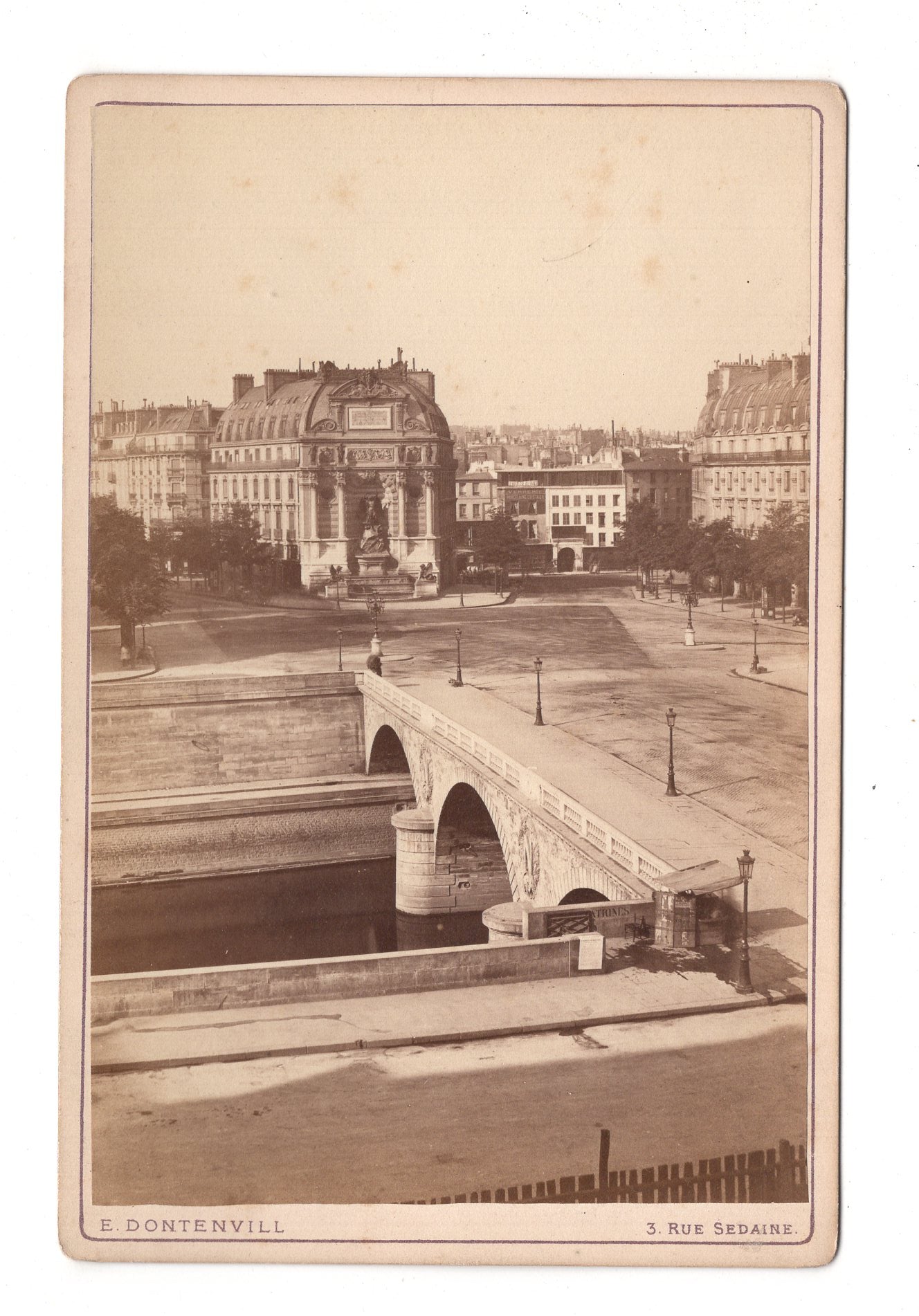 Fotografie Paris / Fontaine Saint-Michel / Frankreich - um 1880 / CAB V-22
