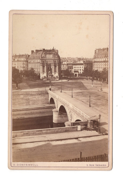Fotografie Paris / Fontaine Saint-Michel / Frankreich - um 1880 / CAB V-22