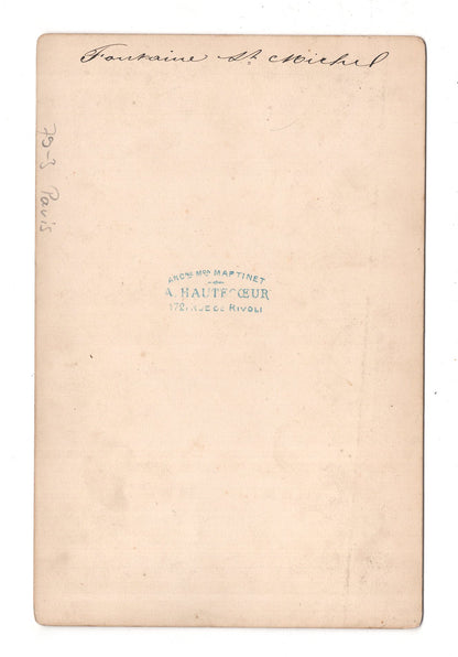 Fotografie Paris / Fontaine Saint-Michel / Frankreich - um 1880 / CAB V-22