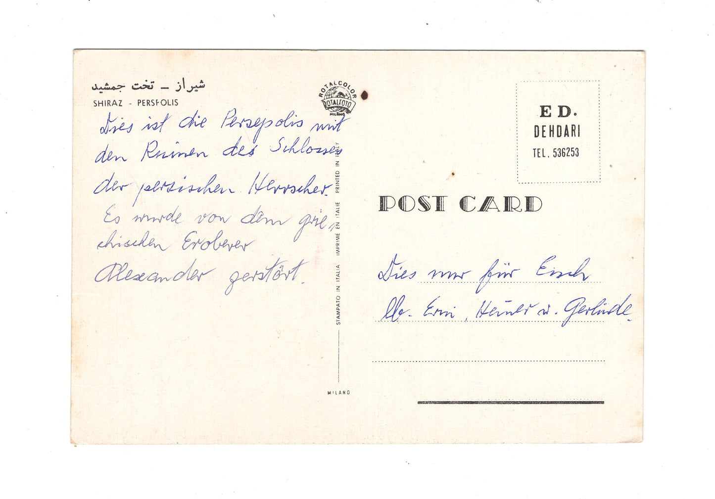 Ansichtskarte Perspolis / Shiraz / Iran