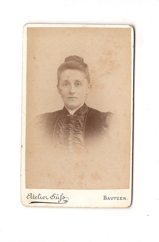 Fotografie Damenportrait - Bautzen 1880er / CDV C1-15