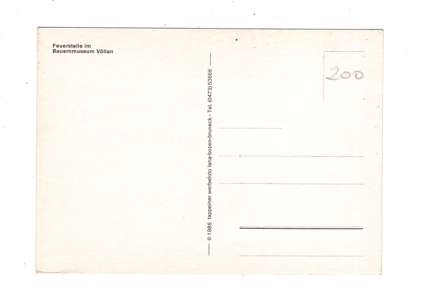 Ansichtskarte Bauernmuseum Völlan / Italien / N1-57