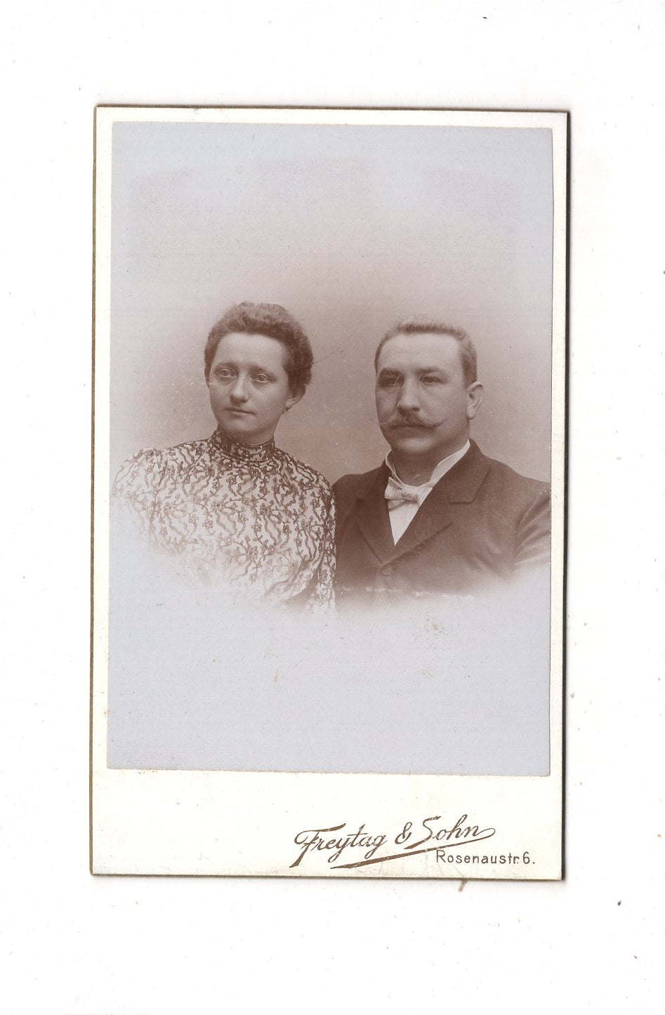 Fotografie Feines Paar - Nürnberg 1890er / CDV L1-36