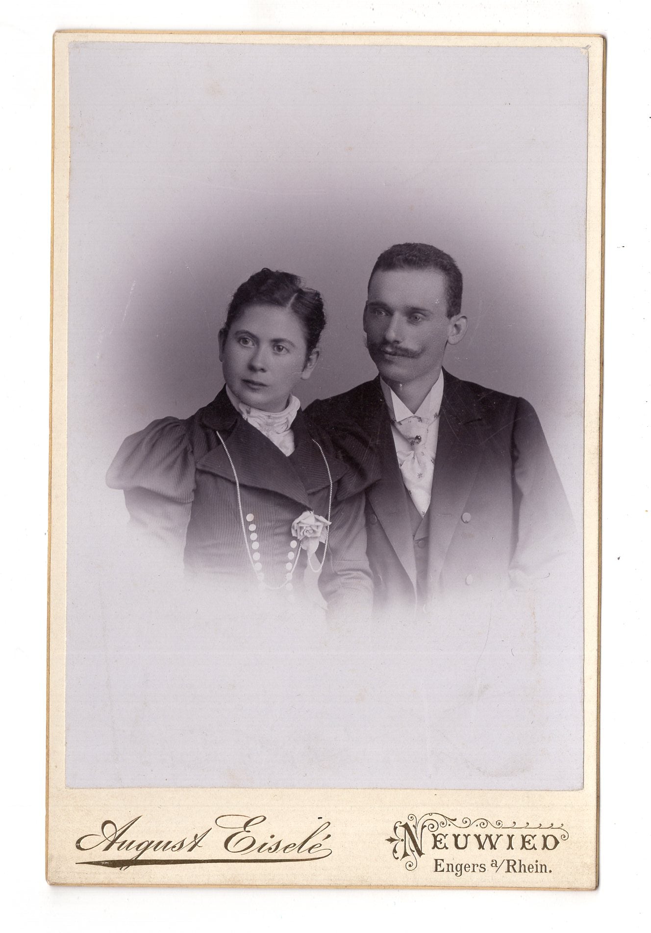 Fotografie Feines Paar - Neuwied / Engers 1890er / CAB X-24