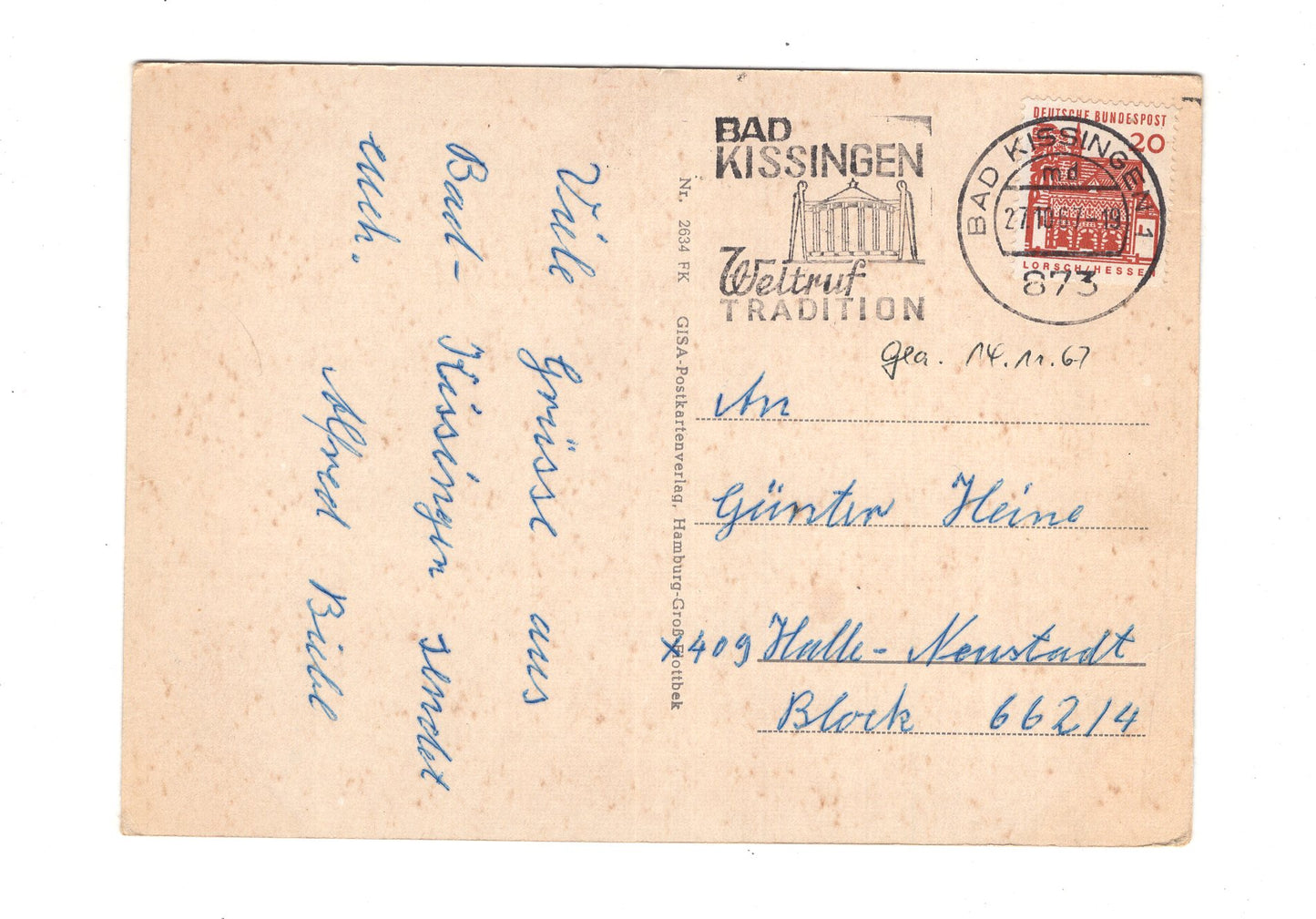 Ansichtskarte Bad Kissingen / Kurhaus / Wandelhalle +++