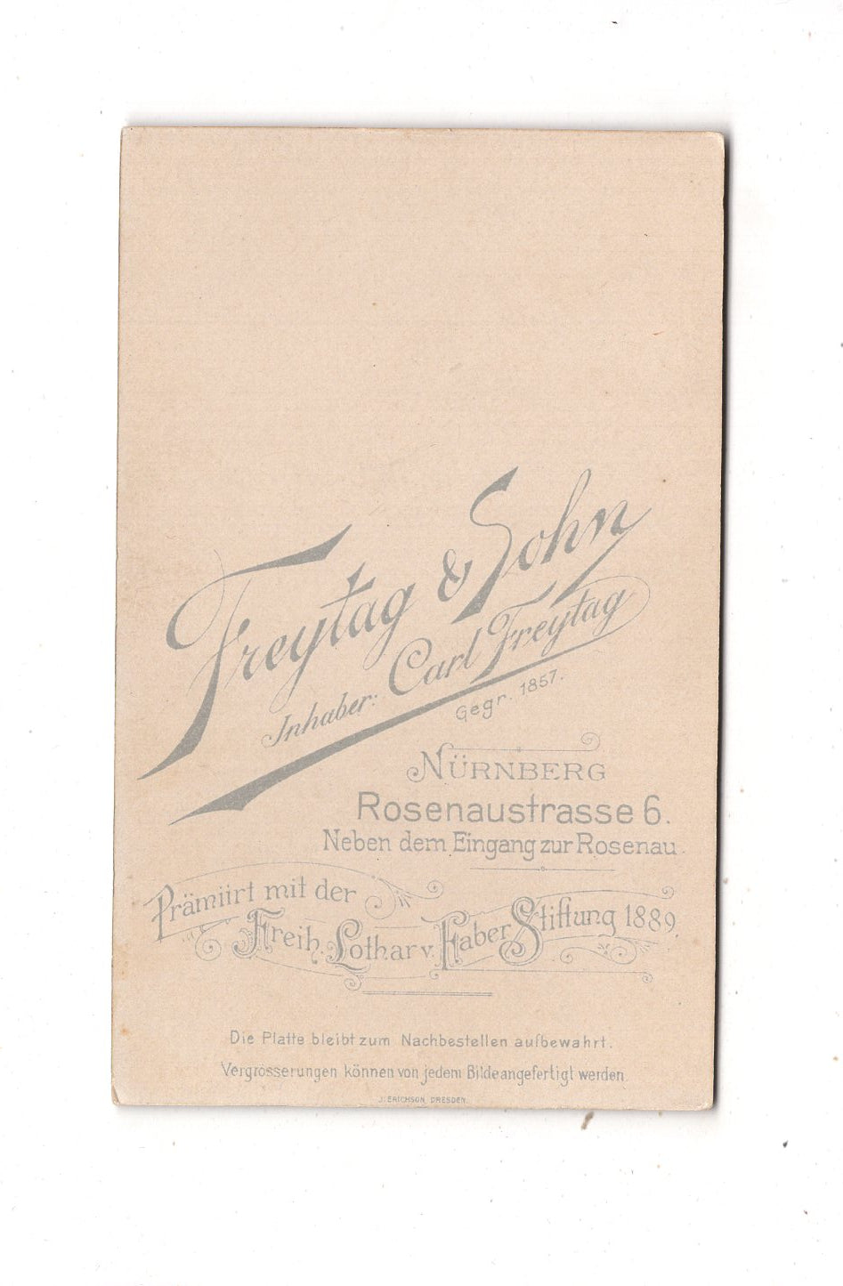 Fotografie Feines Paar - Nürnberg 1890er / CDV L1-36