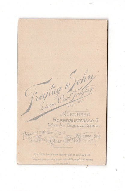 Fotografie Feines Paar - Nürnberg 1890er / CDV L1-36