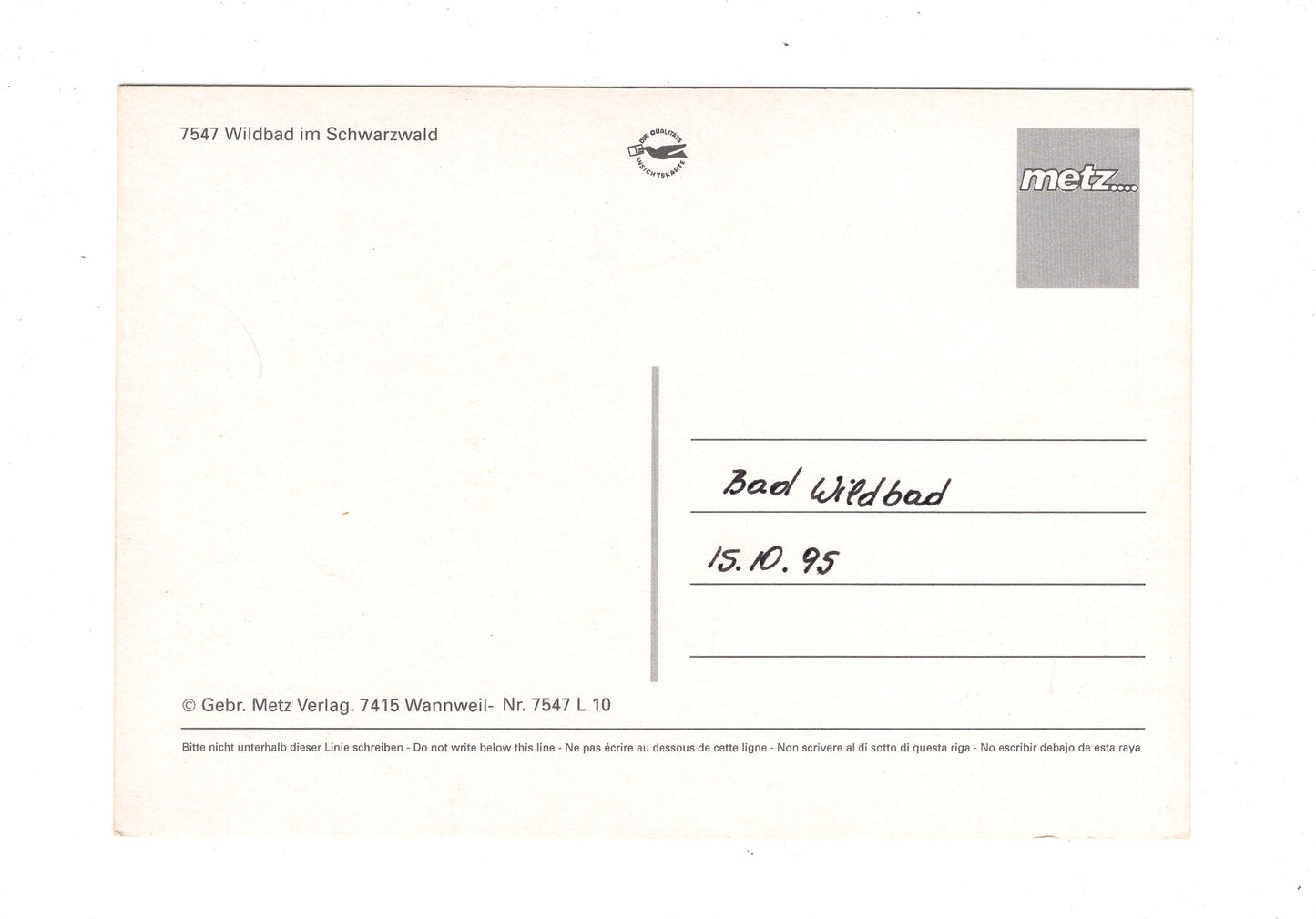 Ansichtskarte Wildbad im Schwarzwald / G1-68