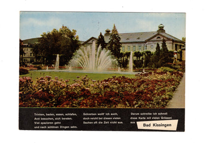 Ansichtskarte Bad Kissingen / Partie im Rosengarten mit Regentenbau