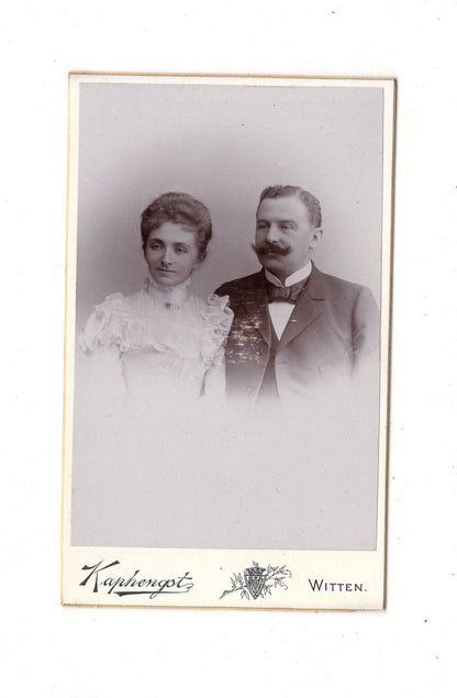 Fotografie Feines Paar - Witten an der Ruhr um 1900 / CDV L1-36