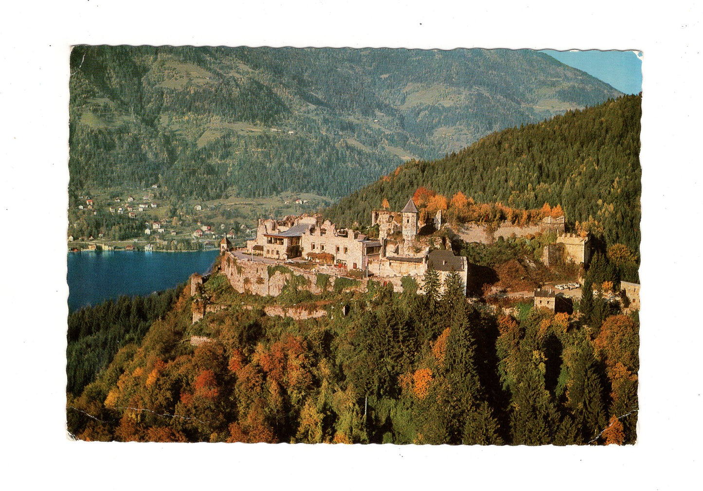 Ansichtskarte Burgruine Landskron / Ossiacher See / Kärnten / Österreich