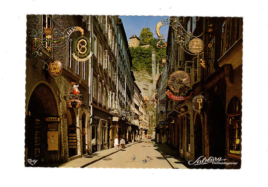 Ansichtskarte Salzburg / Getreidegasse / Österreich