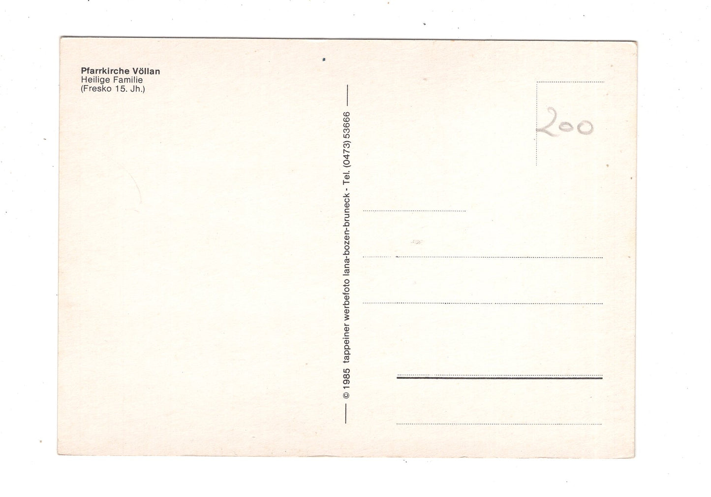 Ansichtskarte Pfarrkirche Völlan / Italien / N1-57