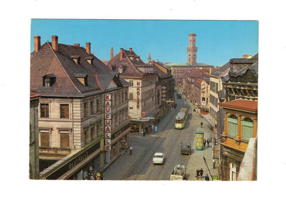 Ansichtskarte Fürth / Schwabacher Straße und Rathaus