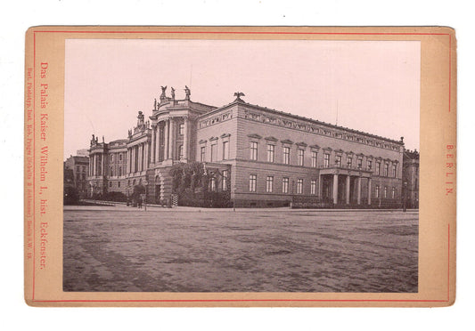 Fotografie Berlin / Palais Kaiser Wilhelm I. / Eckfenster - 1890er / CAB V-22