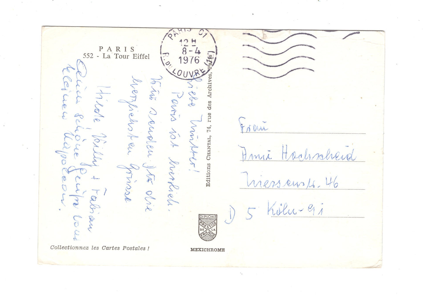 Ansichtskarte Paris / La Tour Eiffel / Frankreich