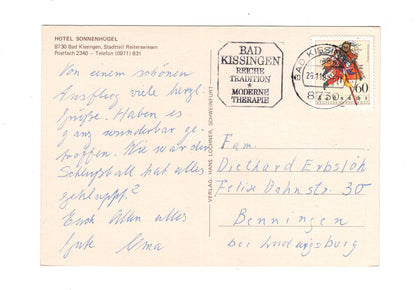 Ansichtskarte Bad Kissingen / Hotel Sonnenhügel